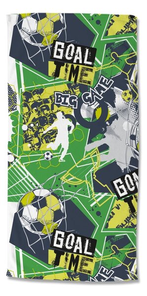 Zielony aksamitny ręcznik plażowy dla dzieci 75x150 cm Goaltime – Good Morning