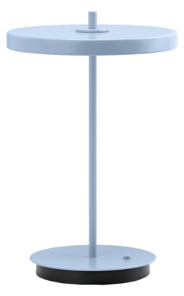 Jasnoniebieska metalowa lampa stołowa LED z metalowym kloszem (wysokość 31 cm) Asteria Move – UMAGE