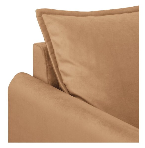 Brązowa aksamitna sofa 138 cm Juli – Ropez