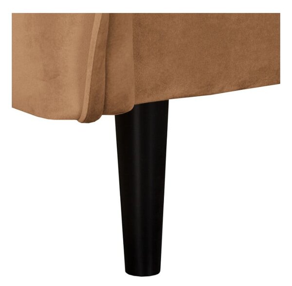 Brązowa aksamitna sofa 138 cm Juli – Ropez