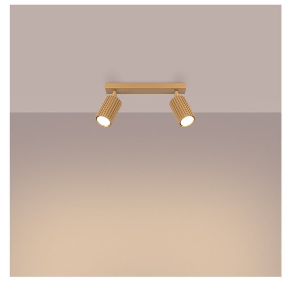 Lampa punktowa w kolorze złota 6,5x30 cm Gleam – Sollux