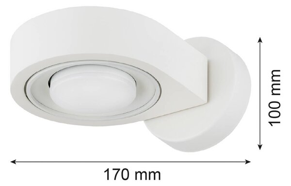 Spot ścienny Lili, kremowy, Ø 14 cm, GX53 Lili Argon, kremowy / amber, przedpokój, metal, nowoczesny