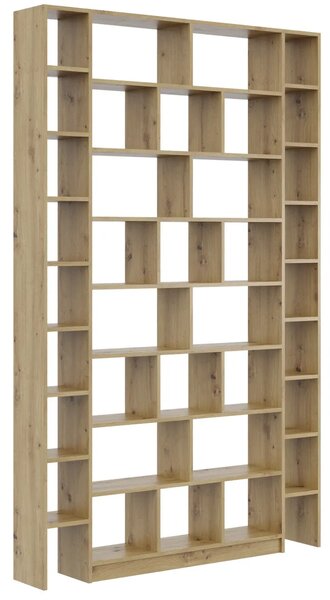 Wysoki nowoczesny regał na książki dąb artisan T4-C95