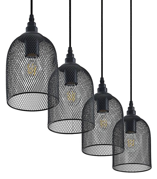 Lampa wisząca Dolcin Lindby, możliwość ściemniania, jasne drewno, salon / jadalnia, drewno, vintage