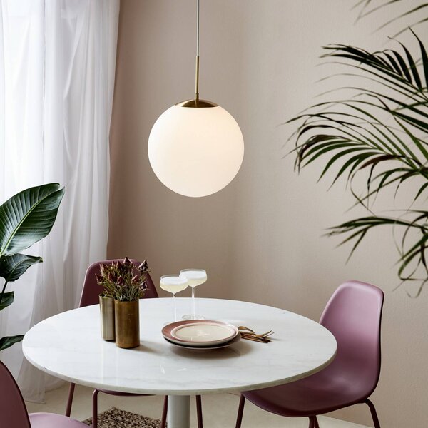 Nordlux Lampa wisząca szklana Grant, możliwość ściemniania, biały / opal, salon / jadalnia, szkło