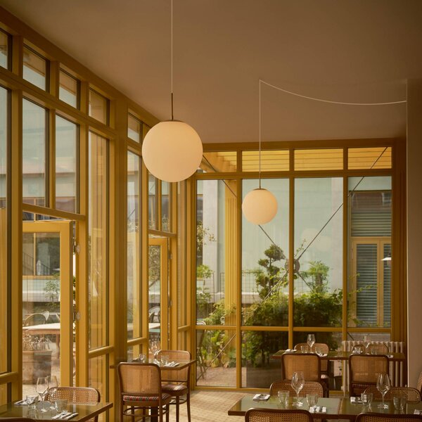 Nordlux Lampa wisząca szklana Grant, możliwość ściemniania, biały / opal, salon / jadalnia, szkło