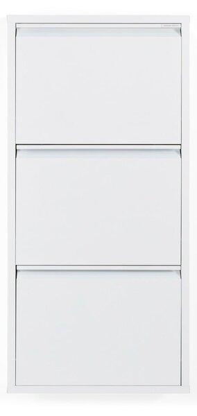 Biała metalowa uchylna szafka na buty 50x103x15 cm Billy – Spinder Design