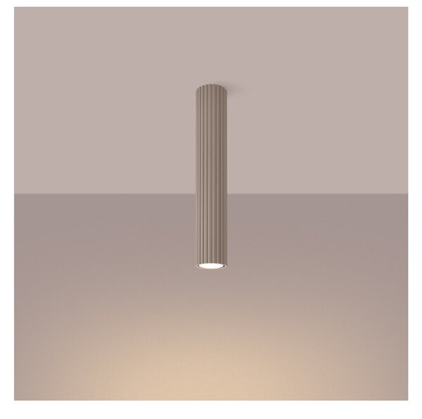 Szarobrązowa metalowa lampa punktowa Gleam – Sollux