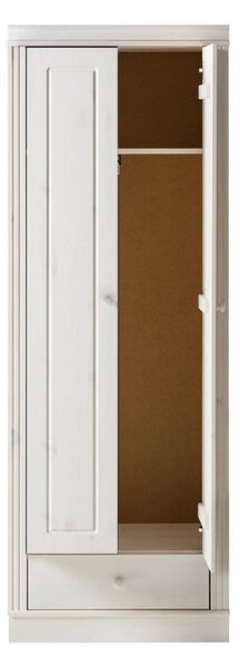 Biała szafa z litego drewna sosnowego 65x180 cm Anita – Støraa