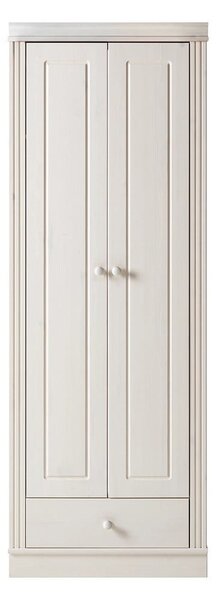 Biała szafa z litego drewna sosnowego 65x180 cm Anita – Støraa