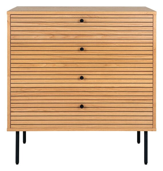 Wysoka komoda w dekorze dębu w naturalnym kolorze 80x85 cm Kyoto – House Nordic