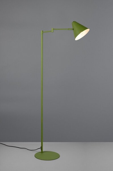 Zielona lampa stojąca z elastyczną konstrukcją (wysokość 126,5 cm) Cosima – Trio