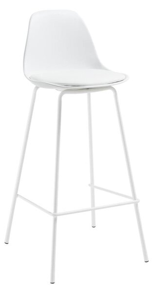 Biały hoker (wysokość siedziska 65 cm) Brighter – Kave Home