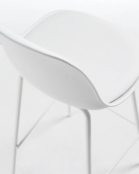 Biały hoker (wysokość siedziska 65 cm) Brighter – Kave Home