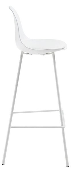 Biały hoker (wysokość siedziska 65 cm) Brighter – Kave Home