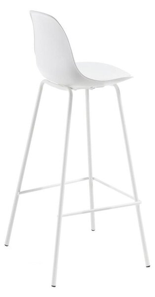 Biały hoker (wysokość siedziska 65 cm) Brighter – Kave Home