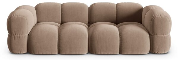 Brązowa aksamitna sofa 250 cm Loretto – Cosmopolitan Design