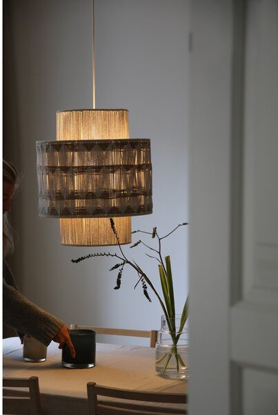 Lampa wisząca w naturalnym kolorze z jutowo-tekstylnym kloszem ø 45 cm Ano – Markslöjd