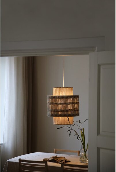 Lampa wisząca w naturalnym kolorze z jutowo-tekstylnym kloszem ø 45 cm Ano – Markslöjd