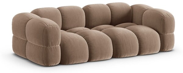 Brązowa aksamitna sofa 250 cm Loretto – Cosmopolitan Design