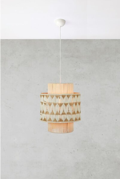 Lampa wisząca w naturalnym kolorze z jutowo-tekstylnym kloszem ø 45 cm Ano – Markslöjd