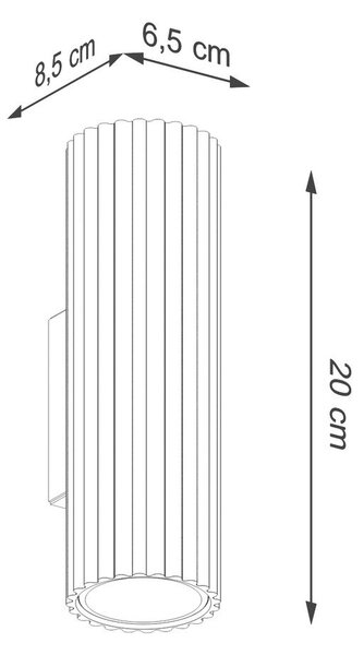 Szarobrązowy metalowy kinkiet ø 6,5 cm Gleam – Sollux