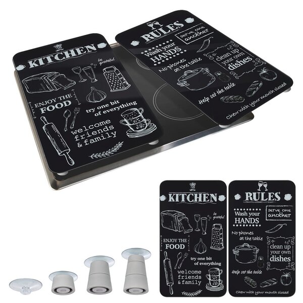 Płyty ochronne na kuchenkę ze szkła hartowanego zestaw 2 szt. 52x30 cm Kitchen Rules – Maximex