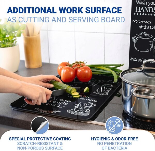 Płyty ochronne na kuchenkę ze szkła hartowanego zestaw 2 szt. 52x30 cm Kitchen Rules – Maximex