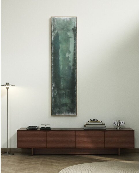 Ciemnobrązowa szafka pod TV w dekorze orzecha 200x46x40 cm Norlen – Kave Home