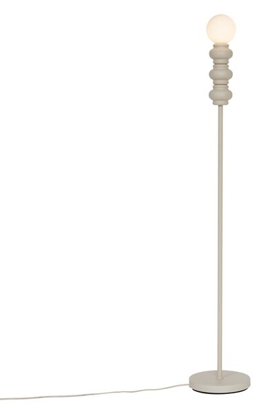 Retro Lampa Podłogowa Beżowa z Matowym Szkłem - Fedde