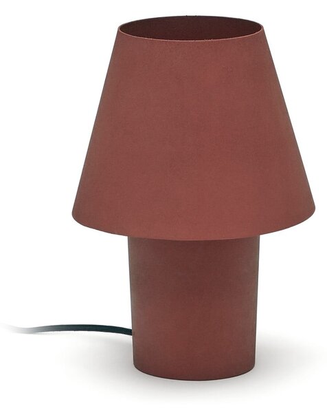 Lampa stołowa w kolorze terakoty z metalowym kloszem (wysokość 30 cm) Canapost – Kave Home