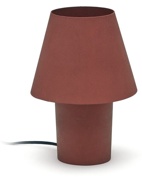 Lampa stołowa w kolorze terakoty z metalowym kloszem (wysokość 30 cm) Canapost – Kave Home