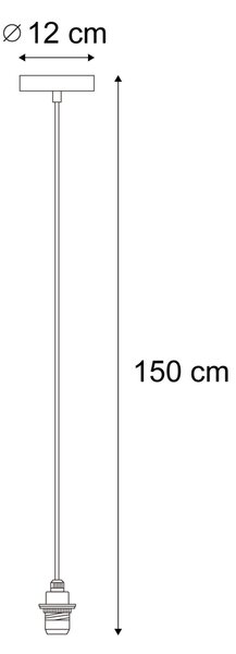 Zewnętrzna lampa wisząca czarna IP44 - Cava