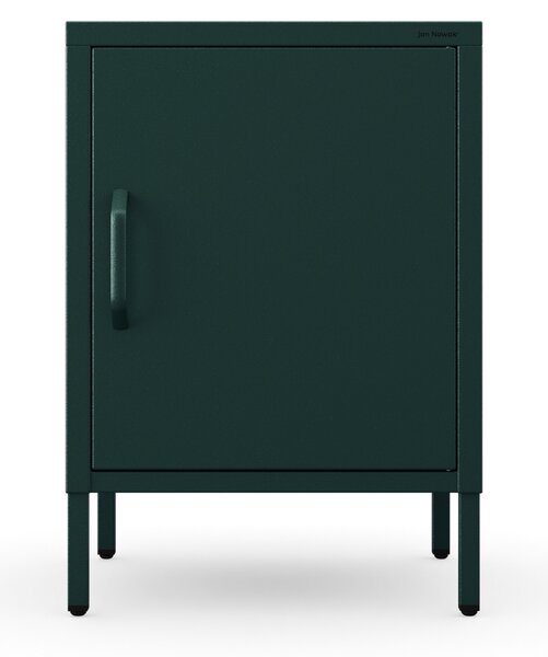 Szafka nocna metalowa na nóżkach butelkowa zieleń, 424x595x400 mm: MIA Modern
