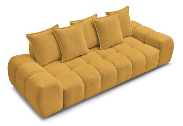 Musztardowa sofa z tkaniny szenilowej 278 cm Everest – Bobochic Paris