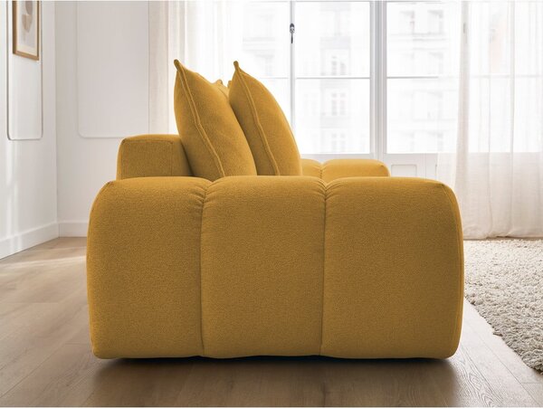 Musztardowa sofa z tkaniny szenilowej 278 cm Everest – Bobochic Paris