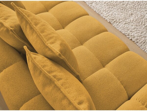 Musztardowa sofa z tkaniny szenilowej 278 cm Everest – Bobochic Paris