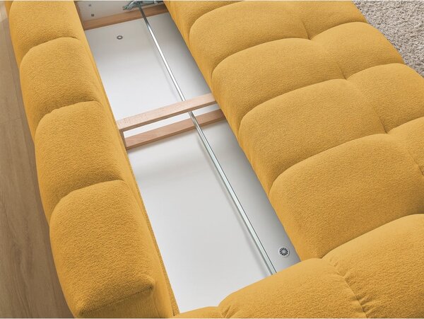 Musztardowa sofa z tkaniny szenilowej 278 cm Everest – Bobochic Paris