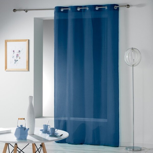 Ciemnoniebieska firanka 140x280 cm Telma – douceur d'intérieur