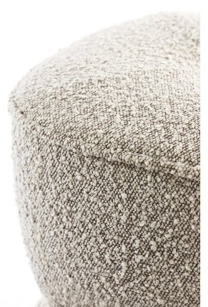Beżowy puf z materiału bouclé Leyla – Light & Living