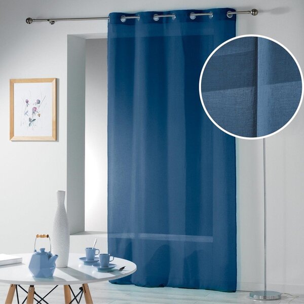 Ciemnoniebieska firanka 140x280 cm Telma – douceur d'intérieur