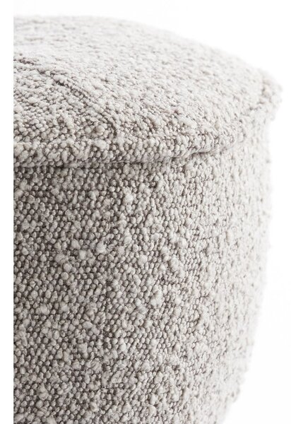 Beżowy puf z materiału bouclé Leyla – Light & Living
