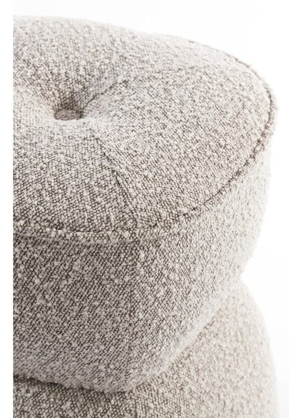 Beżowy puf z materiału bouclé Leyla – Light & Living