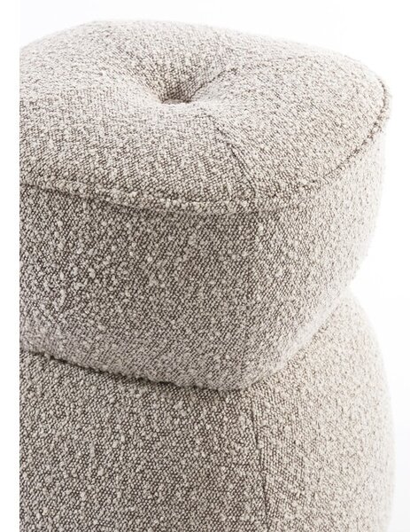 Beżowy puf z materiału bouclé Leyla – Light & Living