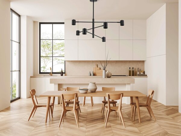 LAMPA SUFITOWA WISZĄCA NOWOCZESNA CZARNA DORA W6