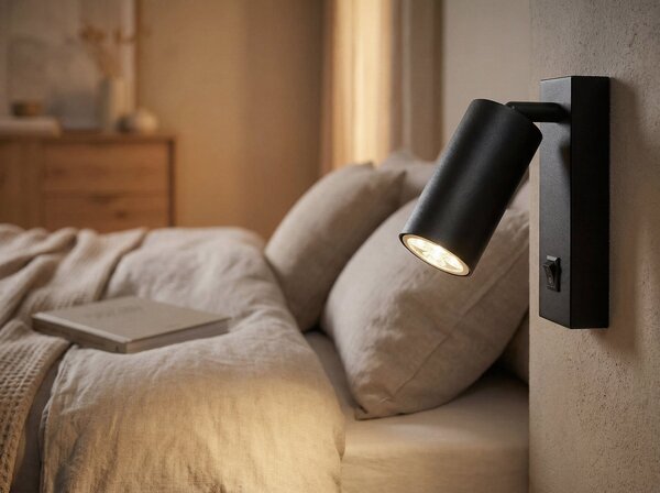 LAMPA ŚCIENNA KINKIET NOWOCZESNY CZARNY NEO PRO