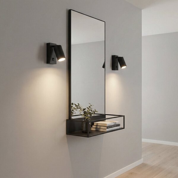 LAMPA ŚCIENNA KINKIET NOWOCZESNY CZARNY NEO PRO