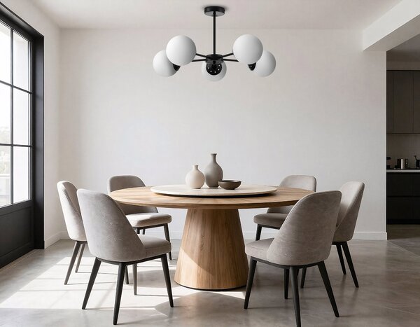 NOWOCZESNA LAMPA WISZĄCA CZARNA FINO RING W5