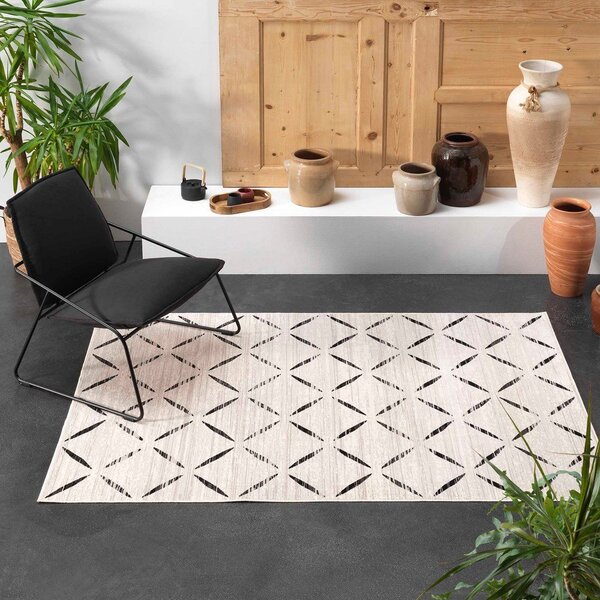 Beżowy dywan z mieszanki bawełny 68x110 cm Modesto – douceur d'intérieur