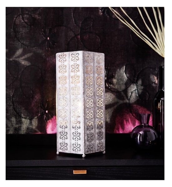 Szara lampa stołowa Markslöjd Agra, wys. 33,5 cm